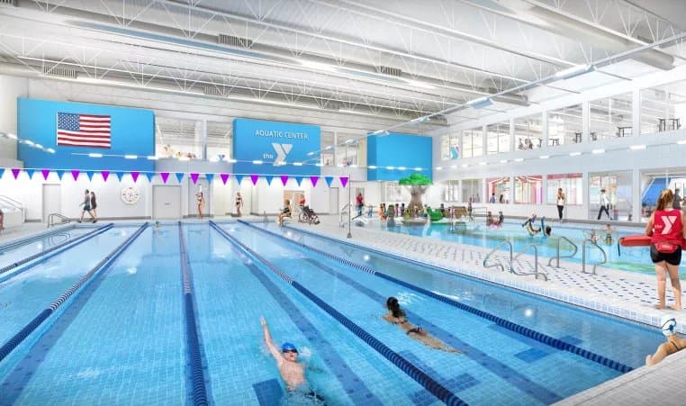 Rendering of the Prince Aquatic Center at the Sands Family YMCA